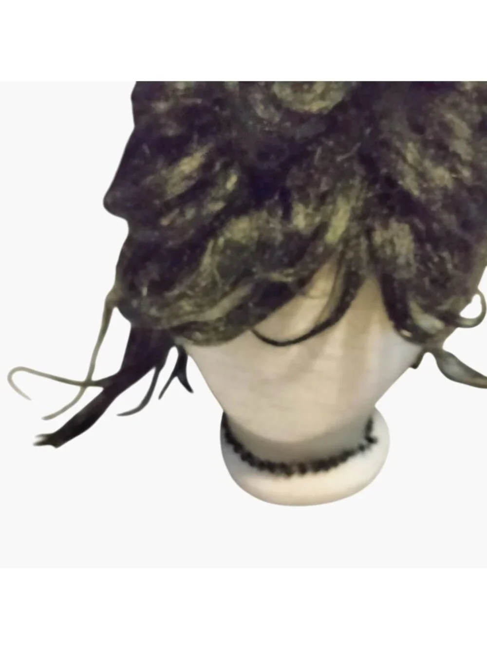 Unisex Black Rocker Wig Spiky Halloween Costume Adult Accessory